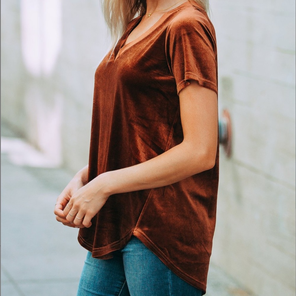 Velvet Rust Top 🍁 - Picture 2 of 6